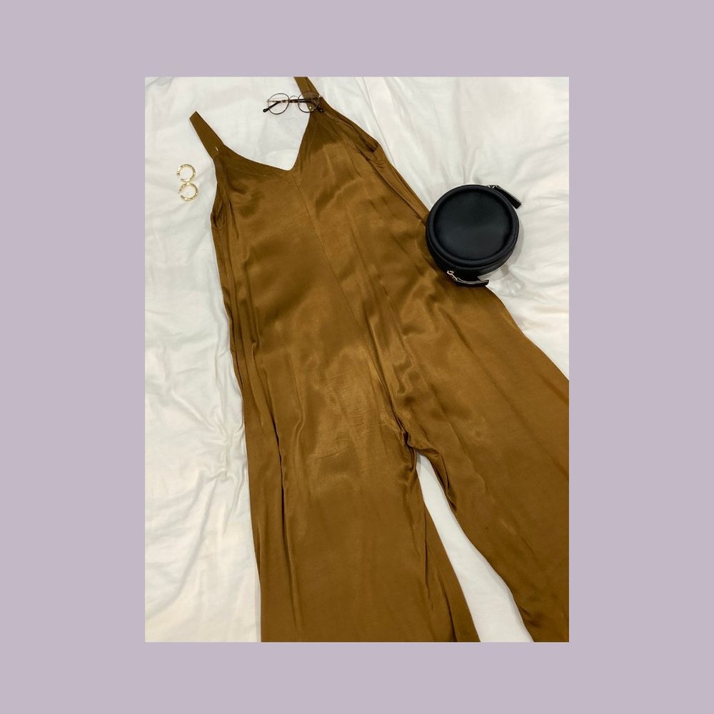 LACAUSA Santi Silk Wide-leg Jumpsuit